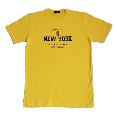 تیشرت مردانه طرح نیویورک (new york) زرد